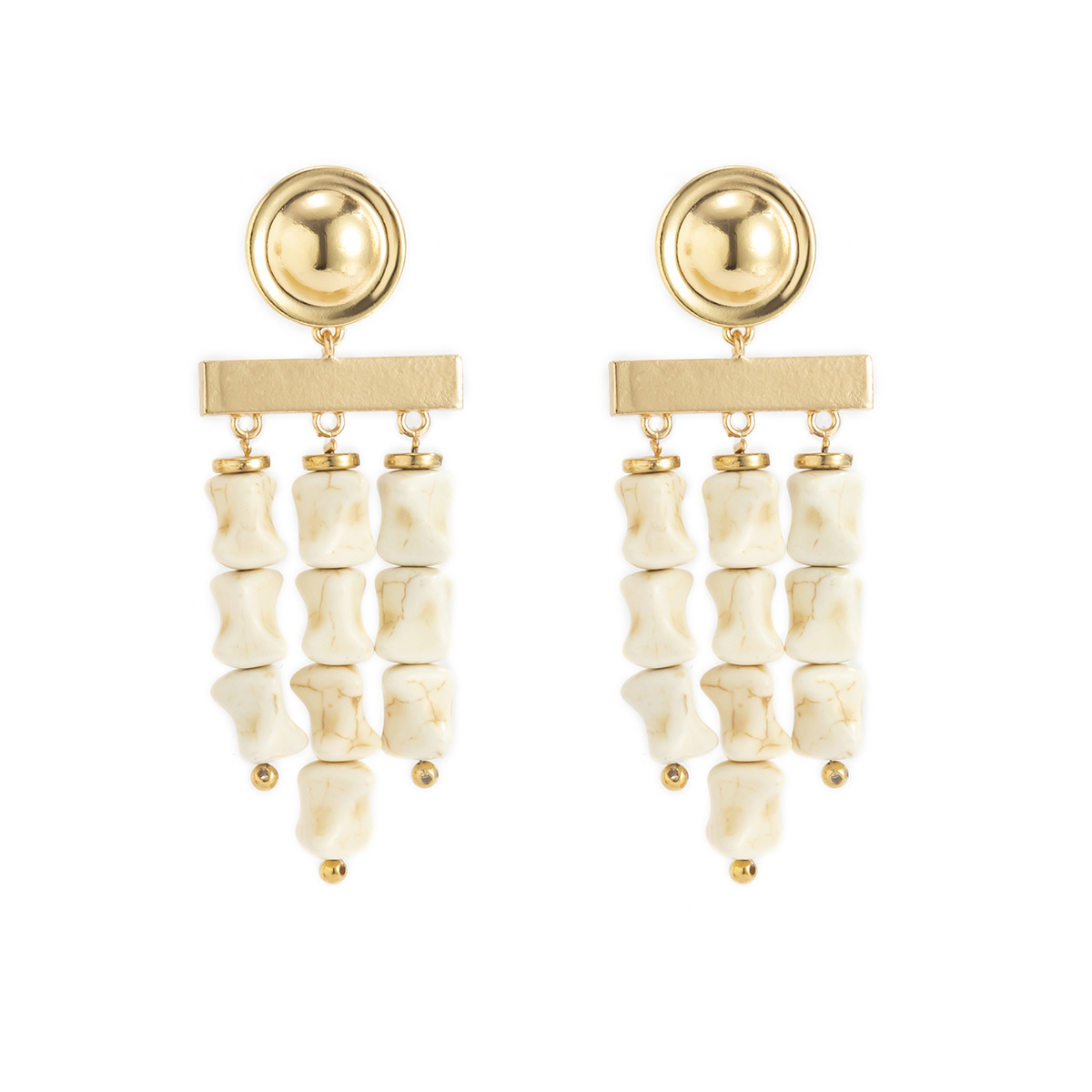 European And American Cross-border Jewelry Personality Retro Geometric Tassel Earrings