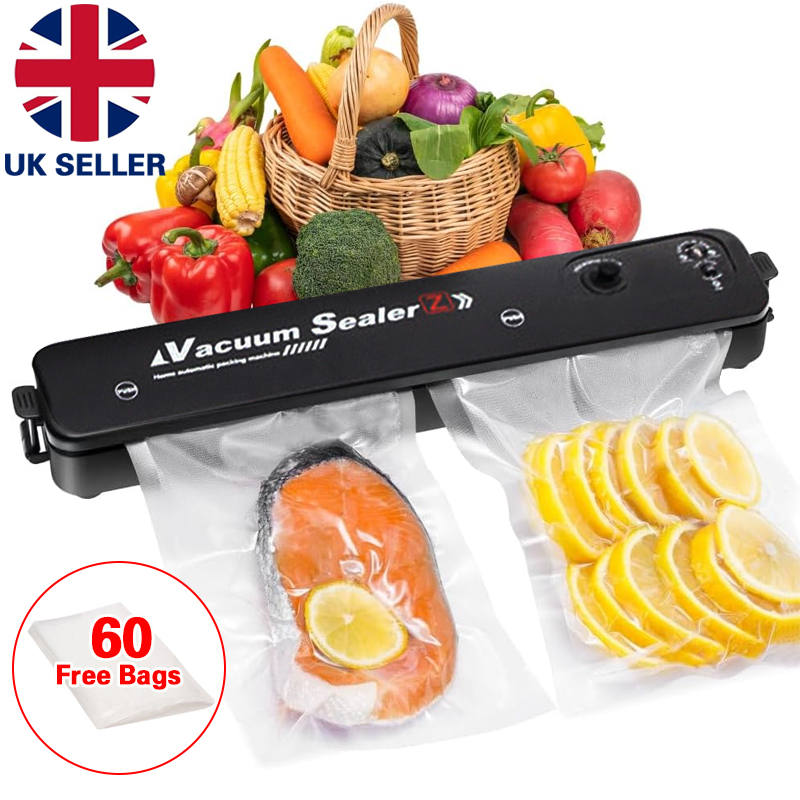Vacuum Food Sealer Automatic Manual Dry Wet Pack Machine With 60 Bags UK — image 8