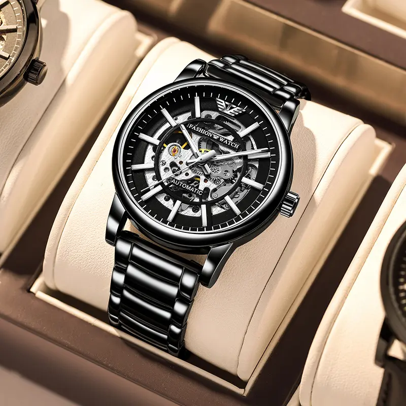 Hollowed Fashion Sports Waterproof Luminous Men's Mechanical