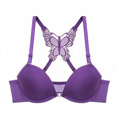 Title 10, Small chest gathered butterfly front button bra