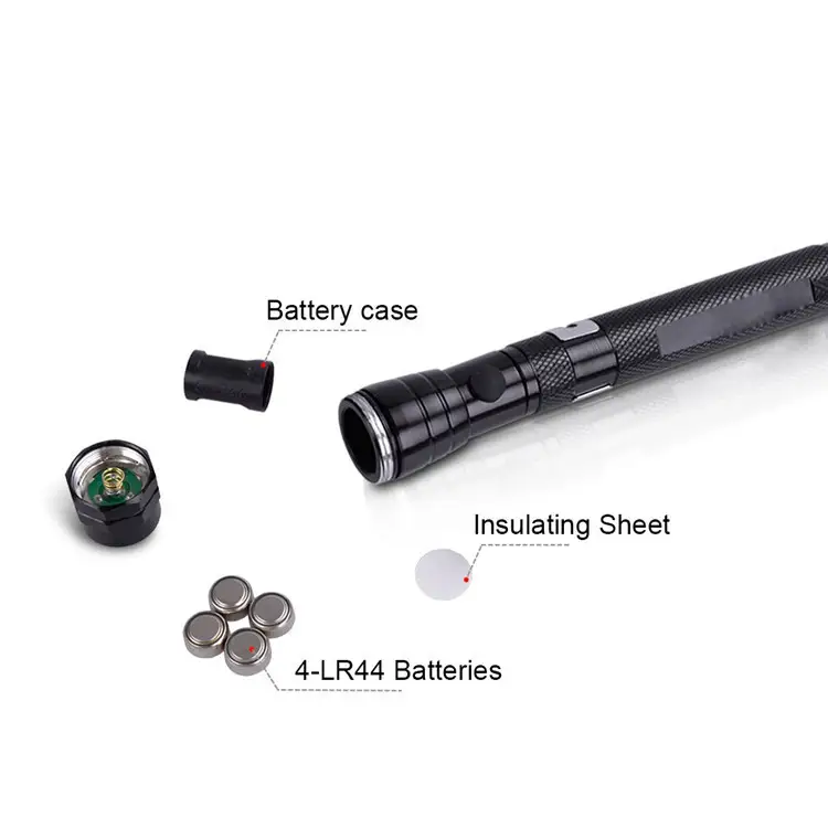 Flashlight Telescopic Rotating Aluminum Alloy LED Magnet To Pick Up Work Light