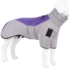 New Pet Dog Clothes Thickened With Reflective Warmth Pet Supplies - Grey Purple - View 1