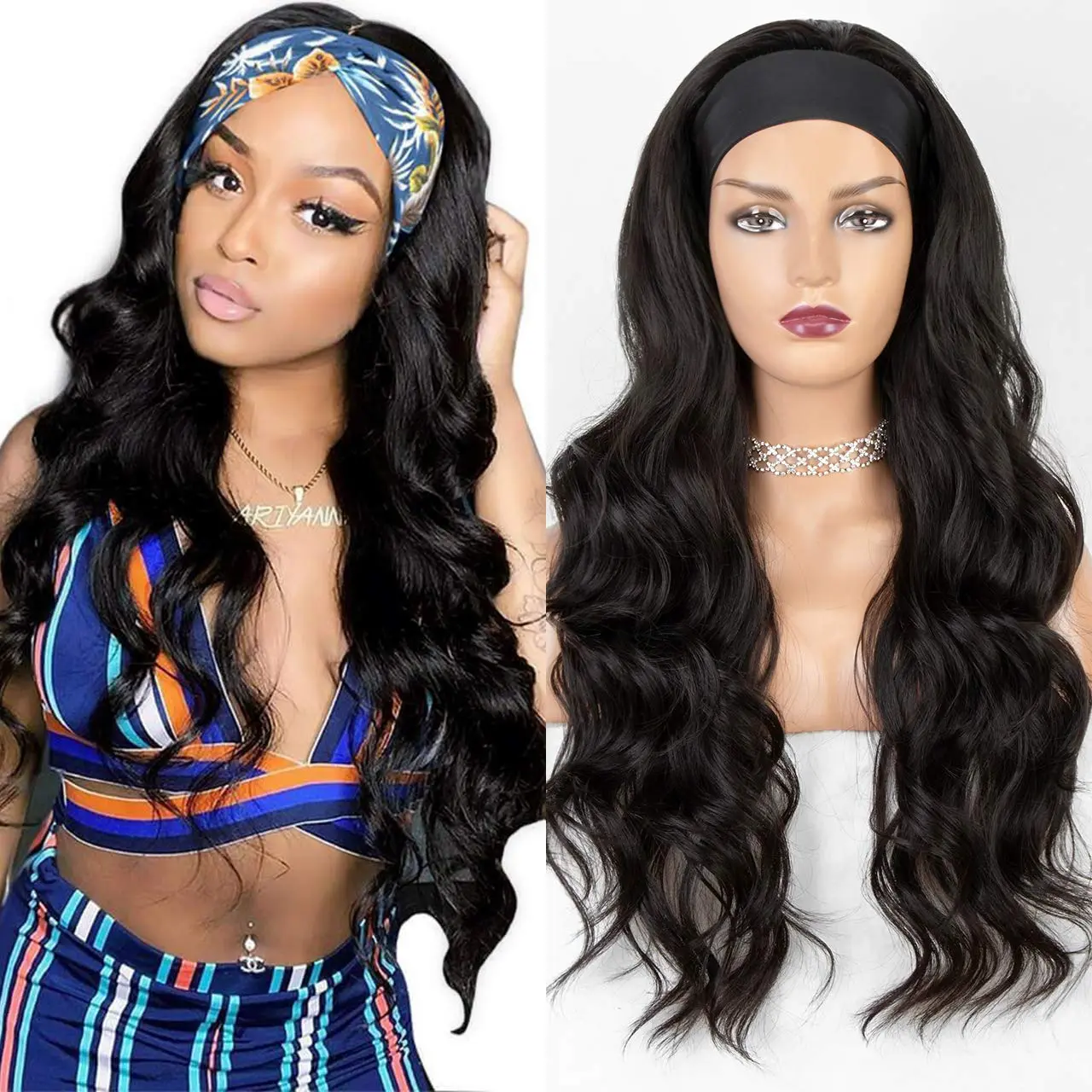 European And American Style Wig Headgear Black