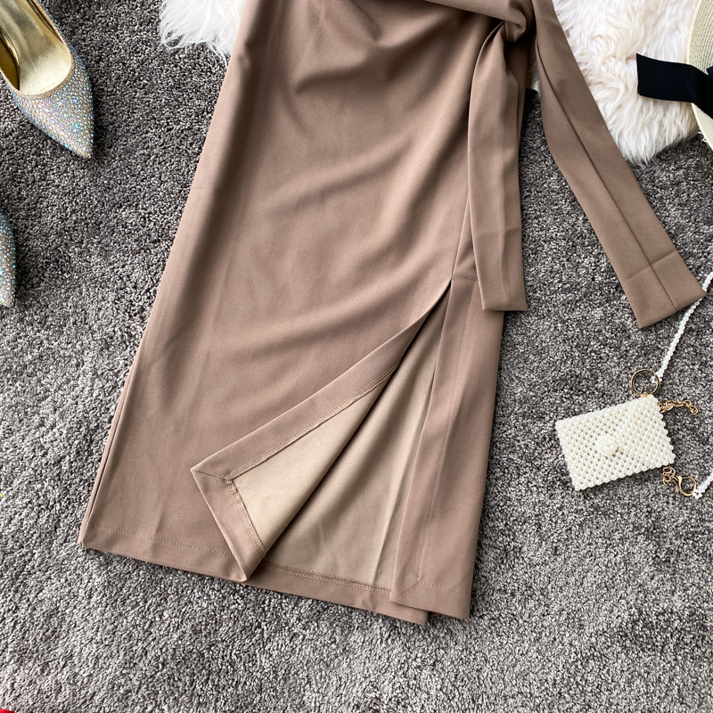 Spring And Autumn New Style All-match Side Slit Skirt Women's Mid-length