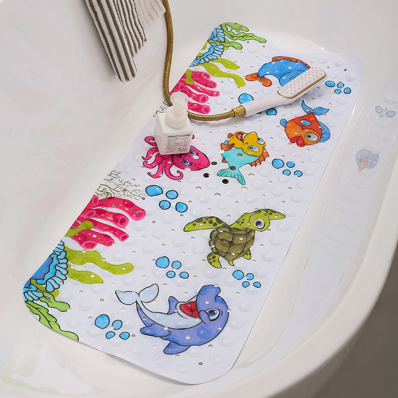 Extended Bathtub Mat PVC Bathroom Anti-skid Mat