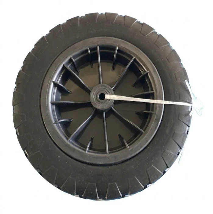 PU Wheelbarrow Wheel 14 Inch 3.50-8 Puncture Proof Solid Heavy Duty Tyre Black — image 6