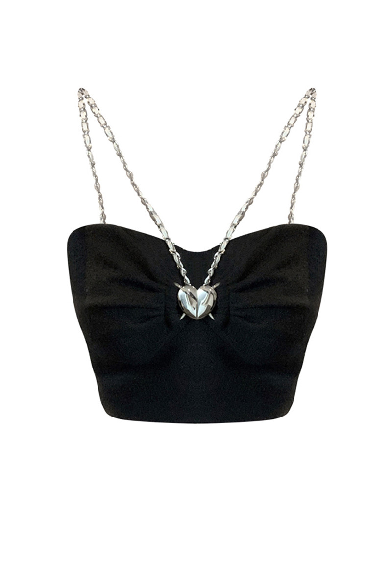Chain Heart Sling Summer Sweet Spice Girl Vest