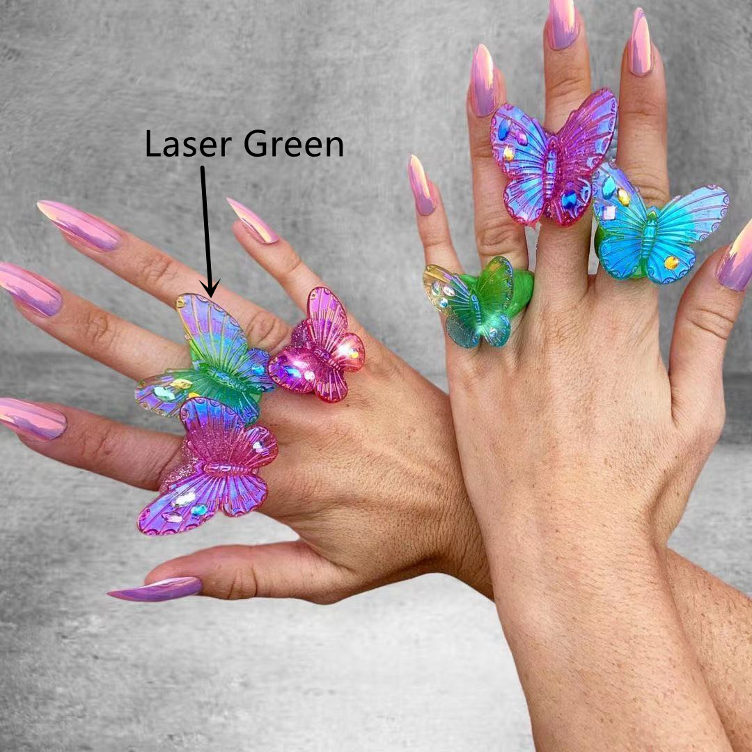 Ins Cute Girly Acrylic Butterfly Ring