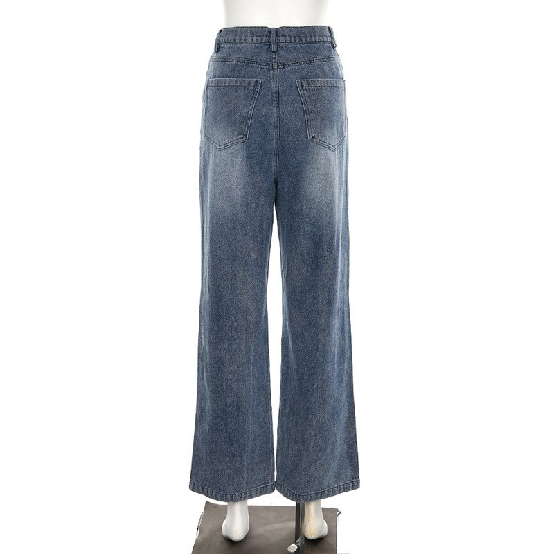 Title 12, American Ripped High Waist Wide Leg Jeans