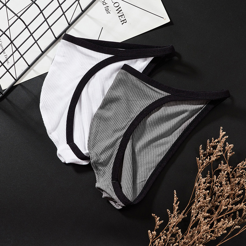 Men's Low Waist Narrow Rim Threaded Modal Comfortable Sexy Panties