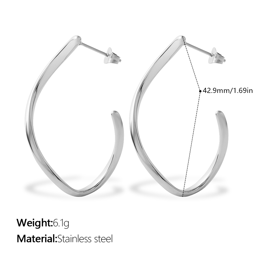Stylish, Glossy, And Smooth Earrings, Simple And Versatile, Suitable For Everyday Wear, With... thumbnail 5