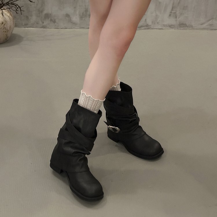 Faux Suede Slouch Boots, picture 3 of 4