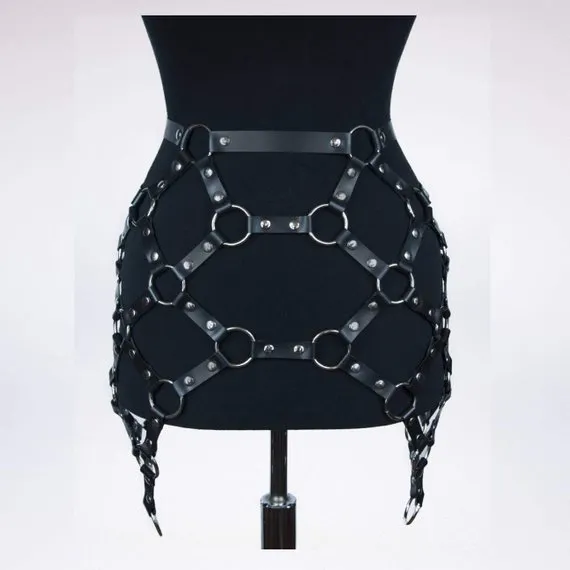 Fashion Women's Performance Costume Accessories Leather Skirt Black - Shop at LoveMi