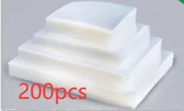 Transparent Food Vacuum Bag Plastic Sealed Bag Commercial Composite Bag - Lucency 200Pcs