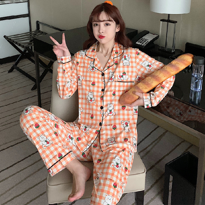 Cartoon Women's Cardigan Long-sleeved Trousers Suit