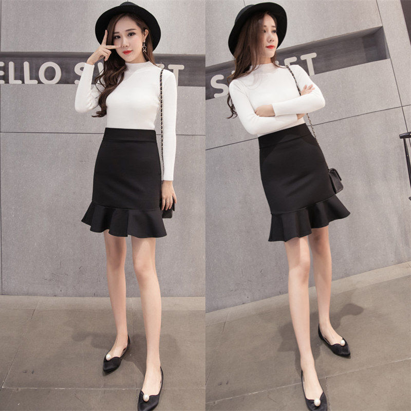 High Waist Bag Hip Fishtail Skirt Plus Size Short Skirt