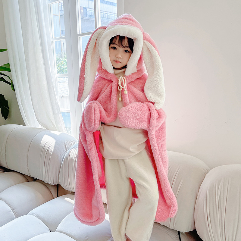 185da3b8 7f46 4642 aded bf7e64728ac4 - Cute Deer Nap Blanket With Shawl For Children