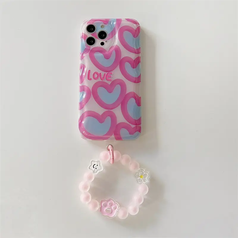 Simple Love Pendant Bracelet Phone Case