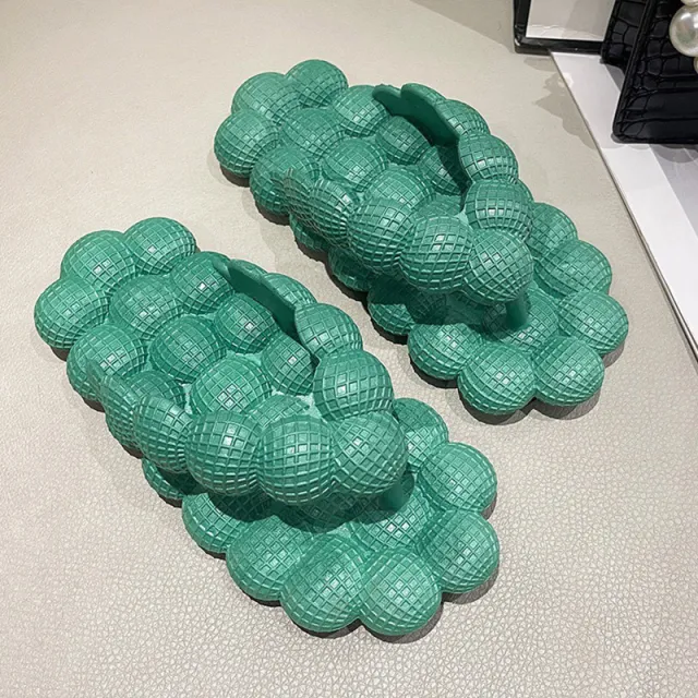 Bubble Slippers Summer Flip flops Women Indoor Outdoor Flat Sandals Beach Shoes Green - Shop at LoveMi