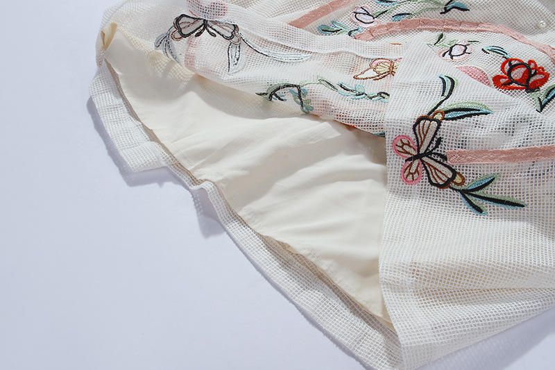 V-Neck Embroidered Slim Dress, picture 4 of 6