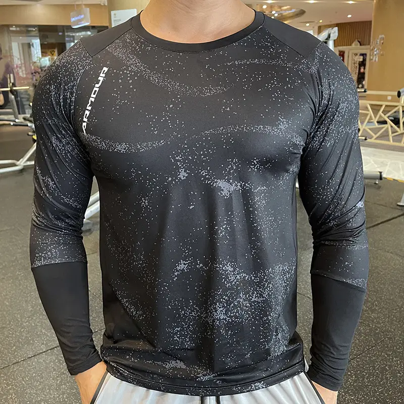 3D Print Men's Street Long Sleeve Sports T-shirt Top