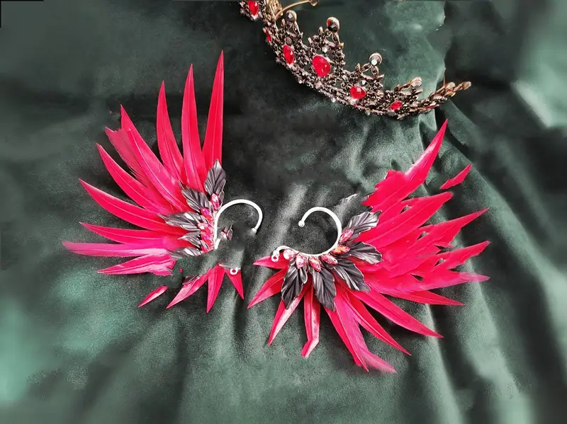 Feather Earrings Angel Wings Jewelry