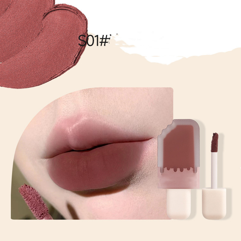 Ice Cream Lip Glaze Little Pudding Whitening Lipstick S01 - Shop at LoveMi