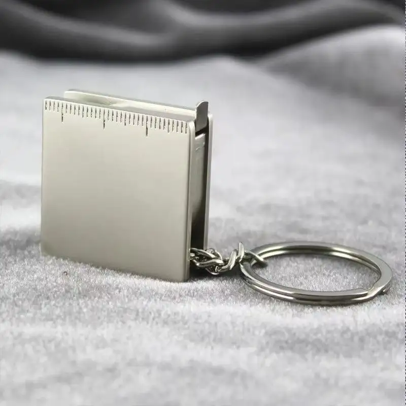 Metal Tape Measure, Square Steel Keychain, Creative