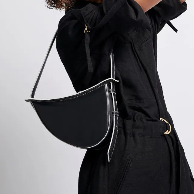 Single Shoulder Handbag Personality Retro Armpit Bag Black - Shop at LoveMi