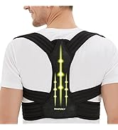 Posture Corrector for Men and Women, Adjustable Upper Back Brace, Muscle Memory Support Straighte...