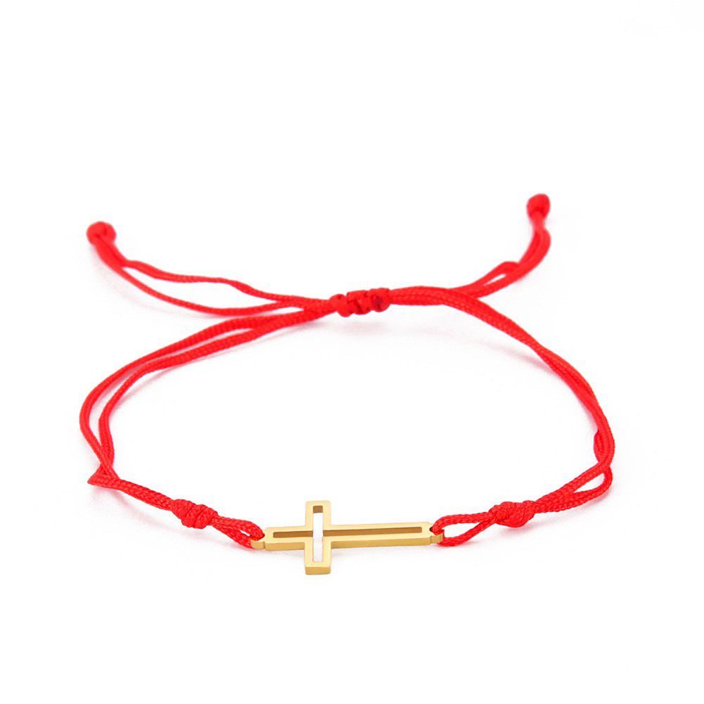 Title 1, Pulsera Cruz Hueca Ajustable Para Hombres Y Muj...