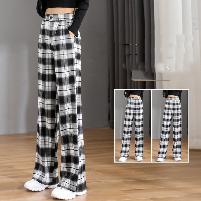 Title 6, Black And White Checkered Pants For Women