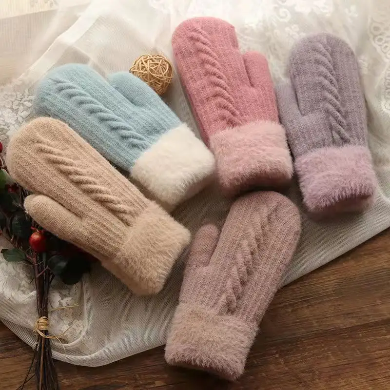 Women's Winter Warm and Cute Riding Gloves with Velvet