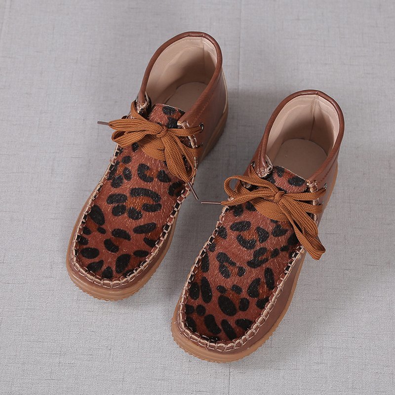 Title 6, Flat round toe leopard print women