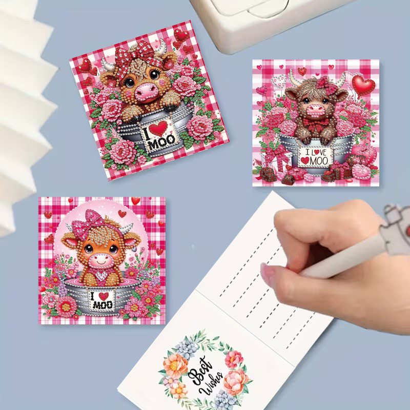 DIY Diamond Painting Kit Birthday Card Kit, Unique Animal Pattern Design, Water Diamond Painting Art Mosaic Postcards, Festival Cards Perfect For Families, Friends, And Lovers, Handmade Gifts