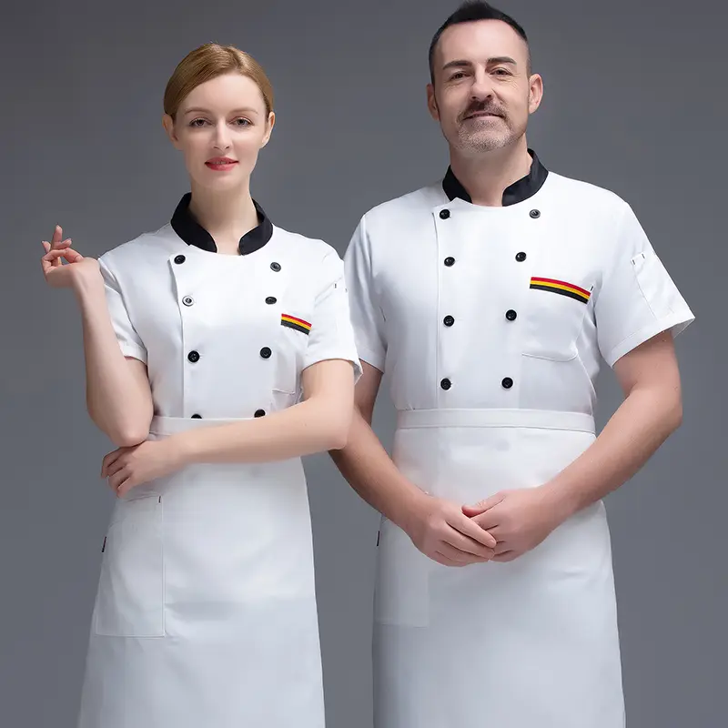 Chef's Overalls Short Sleeves For Men And Women In Summer
