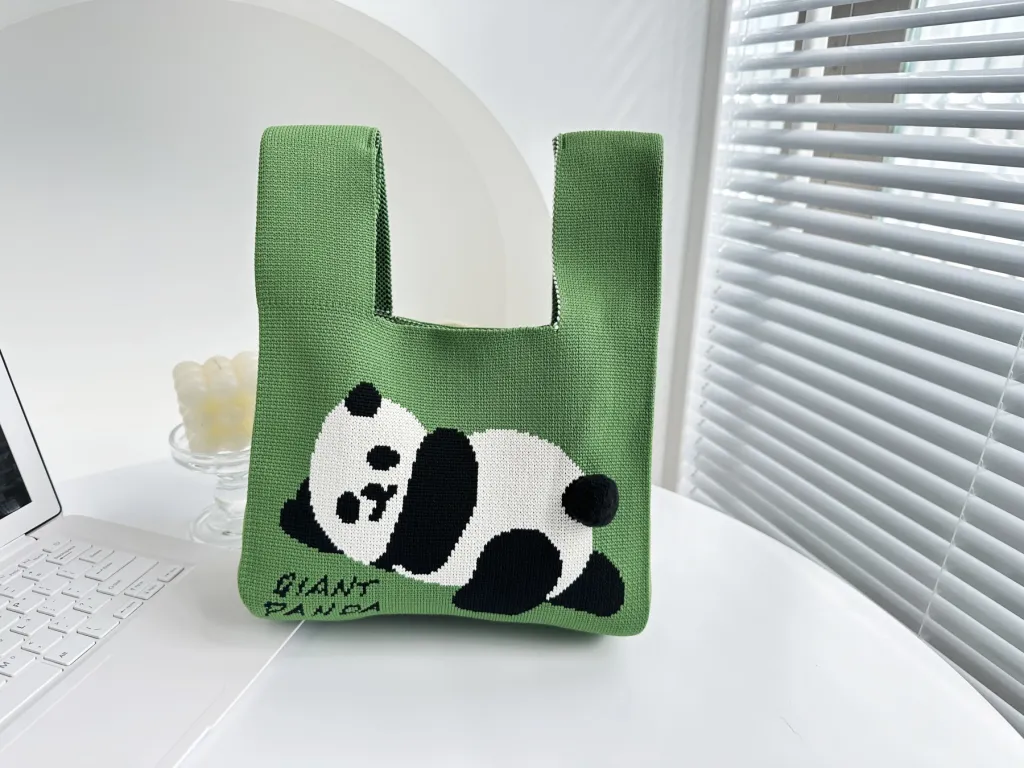 Fashion Outgoing Handbag Korean Woven Tote Bag - Green