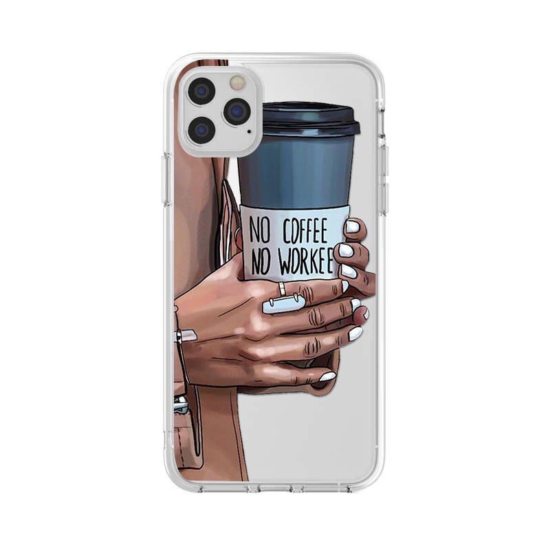 Fashion Lady Mobile Phone Case Transparent TPU Soft Protective Cover - Image 4