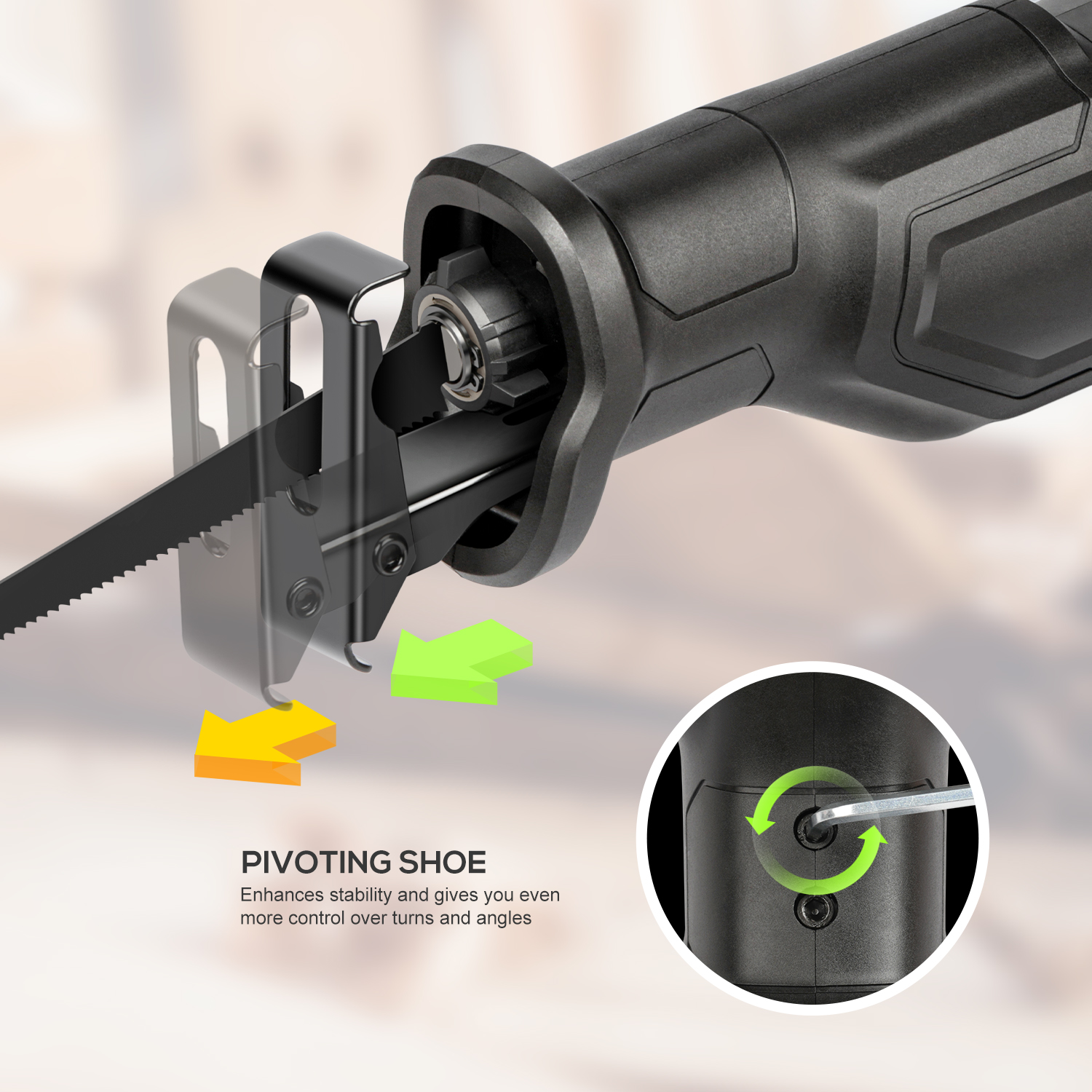Scie alternative GALAX PRO 710 w avec vitesse variable de 3 000 SPM – Image 4