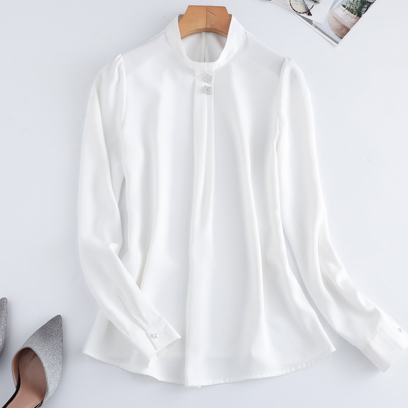 Long-sleeved European Goods Heavy Base Temperament Top