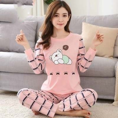 Title 6, Long sleeve pajamas for women in autumn and win...