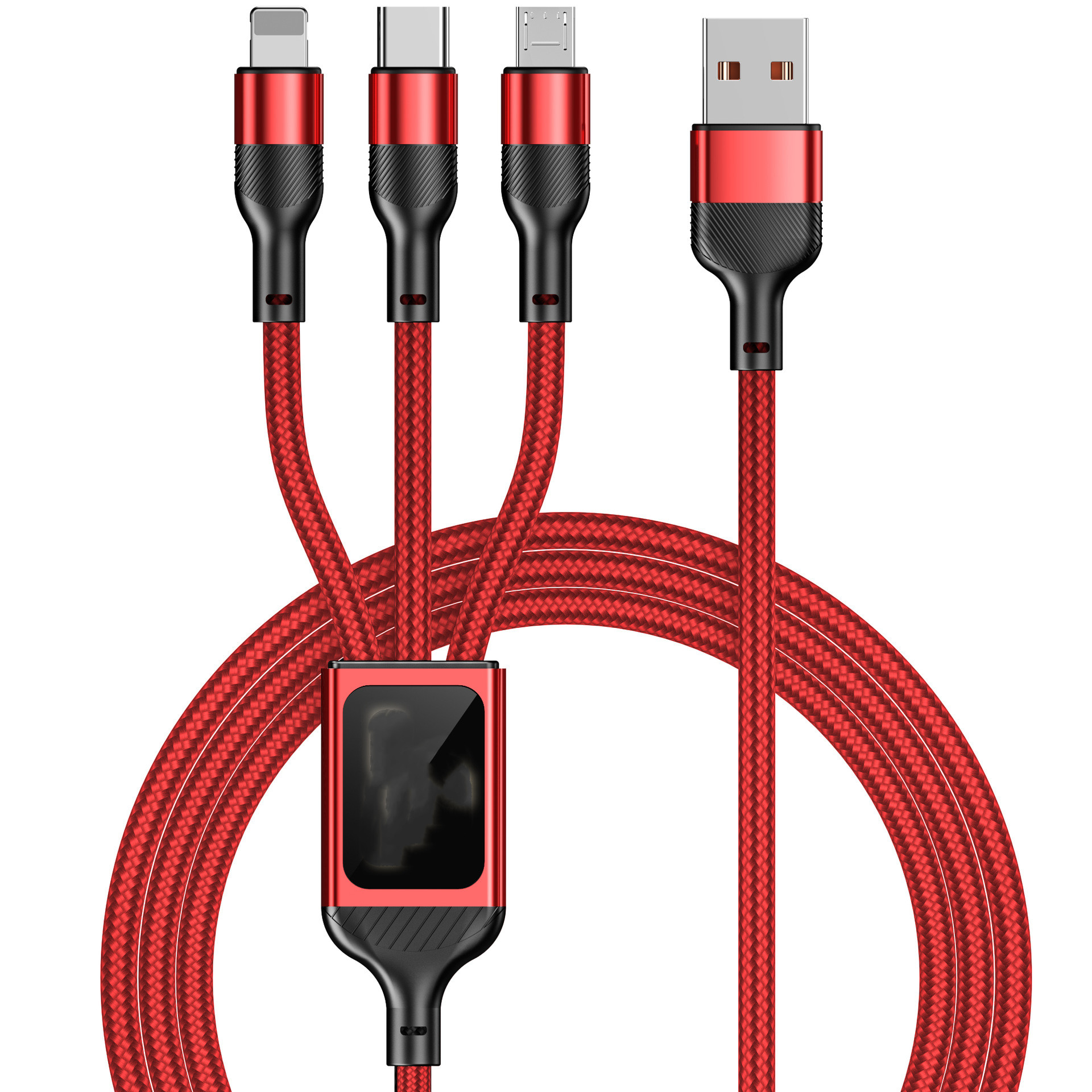 3-in-1 Data Cable 66W Fast Charging One-to-Three Multi USB Charger Cord - 第 5/6 張圖片