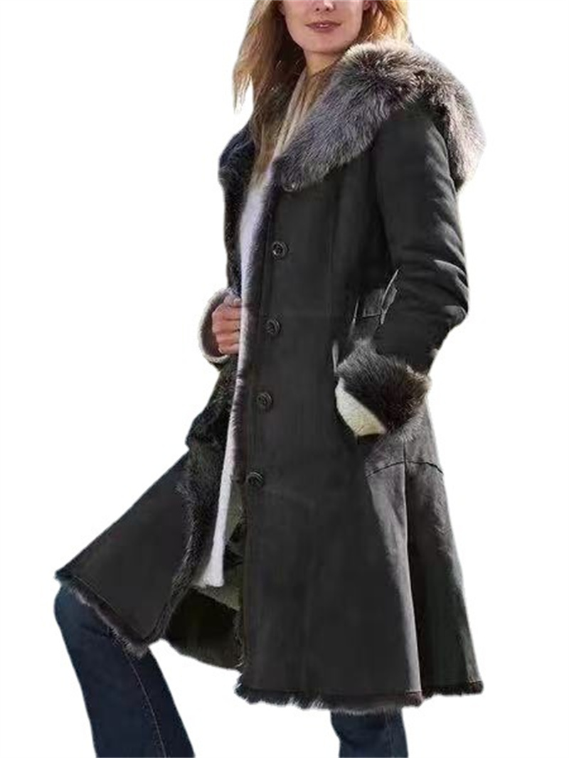 Women's Fur All-in-One Medium Hooded Jacket
