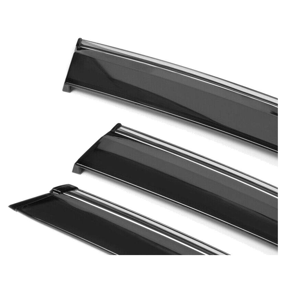Fits 16-21 H Onda Civic Sedan OE Style Window Visor Rain Guard W- Chrome Trim 4PC