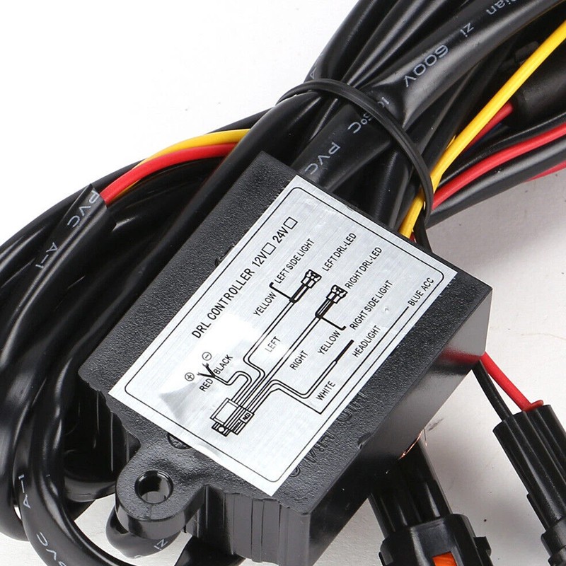 DRL LED Daytime Running Light Relay Harness Automatic On Off Control S Witch — image 6