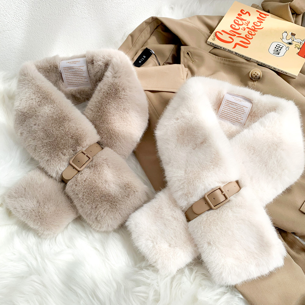 Korean Version Of Warm Fashion Cross Scarf