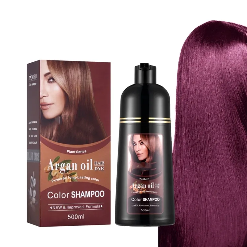 Plant Dyed At Home Non-stick Head Hair Color Cream - 03 Wine Red