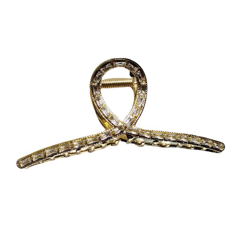 Grab Clip Set Crystal Shiny Temperament Hair Metal