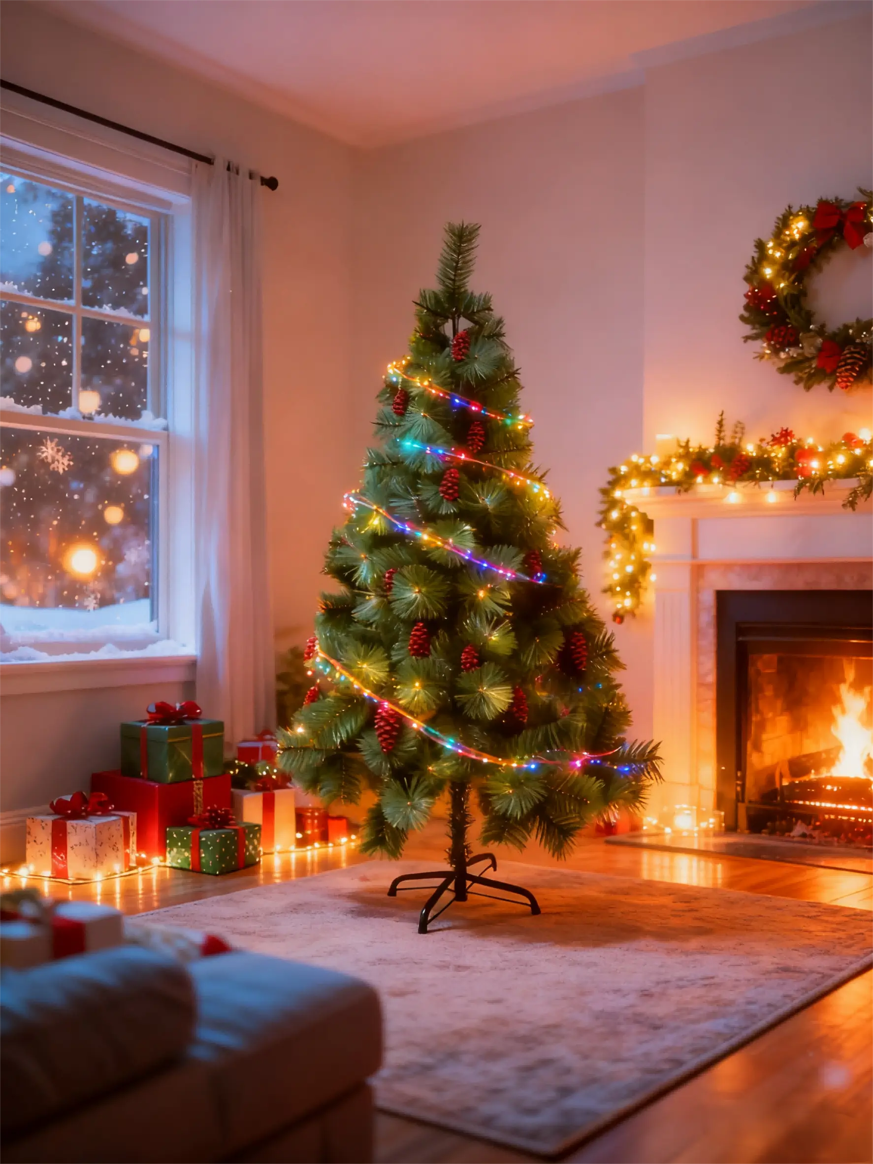 Partygo Green Pine Needle 180cm 210cm For Christmas