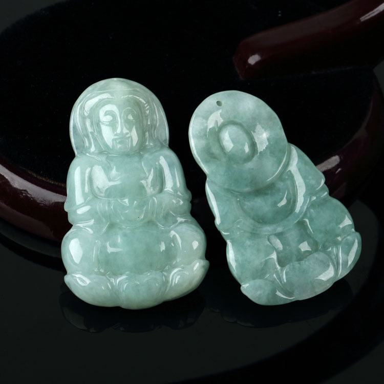 Jade Avalokitesvara Buddha Pendant Nothing Card Dragon Card Landscape Card — foto 6